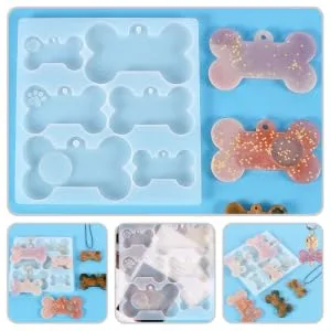 FUNOMOCYA Candy Molds Bone Jewelry Mold Bones Labels Decor Diy Mold Wok Diy Silicone Bone Pendant Mold Flexible Supplies - product information 4