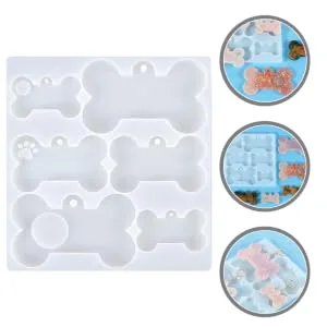 FUNOMOCYA Candy Molds Bone Jewelry Mold Bones Labels Decor Diy Mold Wok Diy Silicone Bone Pendant Mold Flexible Supplies - product information 5