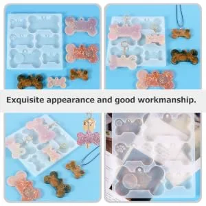 FUNOMOCYA Candy Molds Bone Jewelry Mold Bones Labels Decor Diy Mold Wok Diy Silicone Bone Pendant Mold Flexible Supplies - product information 6