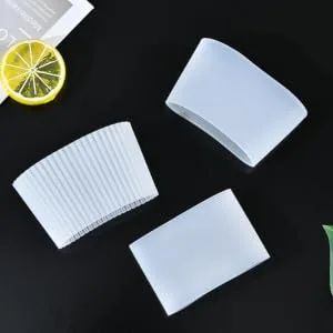 MUSISALY 27 Pcs Silicone Cup Cover Coffee Tea Cup Sleeves Coffee Travel Mugs Cup Insulator White - product information 2