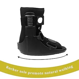Air Walking Boot Fracture Boot Short Walker Protective Boot Fits Left or Right Foot Ankle for Injuries Fractures Sprains Black M Medium - air Walker boot