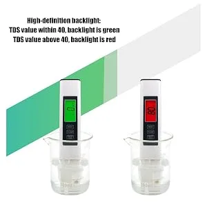 TDS Meter Digital Water Tester | Drinking Water Tester Accurate Digital Water Tester for Drinking Water Quality Well Swimming Pool White - Effortless to Use