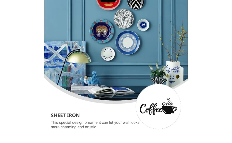 GRIRIW 1set Iron Cup Pendant Coffee Mugs Home Accents Decor Novel Wall Adorn Decorative Belt Indoor - product information 3