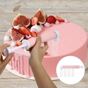 VINTORKY 1 Set Cake Duster Decor Desserts Glitter Sprayer Cupcake Coloring Spray Hand Sprayer Pink Plastic Pp Pink 25X11.6X3.8CM - product information 3