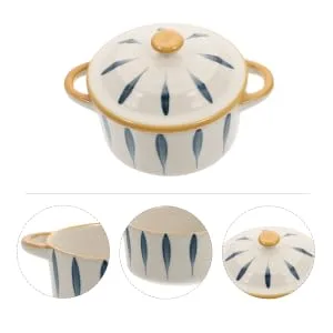 VICASKY Complementary Kids Desserts Cooking Creative with Eating Home Kitchen Dual-Handle Dessert Ceramic - product information 4