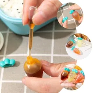 FUNOMOCYA Travel Container 9pcs Carrot Sauce Bottle Soy Sauce Bottle Seasoning Boxes Lightweight Travel Small Seasoning Box - product information 4