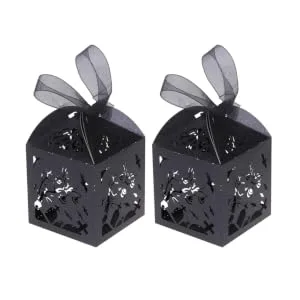 COLLBATH 50pcs box Container Halloween Can Black Creative Hollow Branch Exquisite Candy Style - product information 1