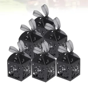 COLLBATH 50pcs box Container Halloween Can Black Creative Hollow Branch Exquisite Candy Style - product information 2