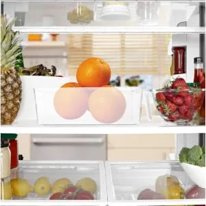 Gatuida 2pcs Boxes Refrigerator Storage Box Beer Dispenser Bin Storage Organizer Refrigerator Organizer Food 28.5X10CM As Shown - product information 5
