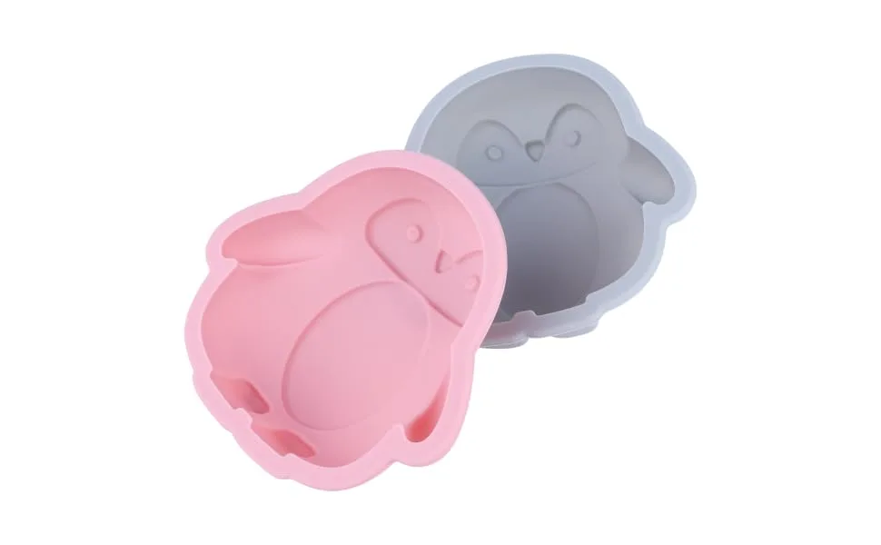 FELTECHELECTR 2pcs Baking Mold Molds Penguin-Shape Cartoon Cake Silicone - product information 1