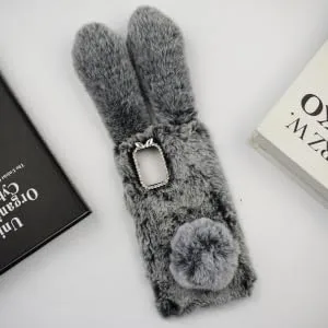 BRIGHTFUFU S20 Phone Case Phone Case Plush Case for S20 Phone Cover for S20 Rabbit Shell S23 S20 Shell Samsung Galaxy S20 Dark Grey - product information 5