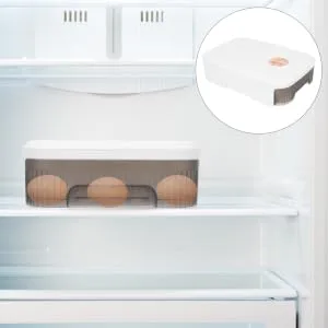 RORPOIR Box Refrigerator Egg Carton Eggs Egg Storage Container for Refrigerator Egg Tray Container Automatic - product information 1