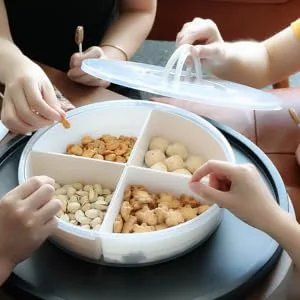 Outanaya Snack Storage Nuts Container Dried Fruit Tray Fruit Serving Tray for Parties Pp - product information 1