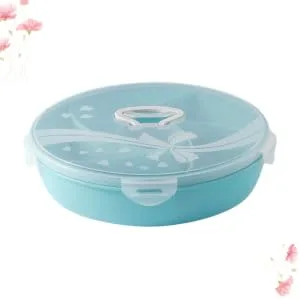FELTECHELECTR Snack Platter Dish Appetizer Server Tray Nut Container 28.5*7.3cm Blue - product information 1
