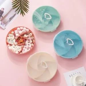 FELTECHELECTR Snack Platter Dish Appetizer Server Tray Nut Container 28.5*7.3cm Blue - product information 2