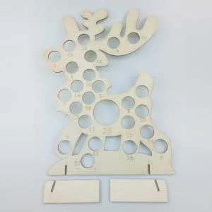 RORPOIR 1pc Chocolate Advent Calendar Christmas Table Decorations Xmas Chocolate Rack Wooden Ornaments - product information 1