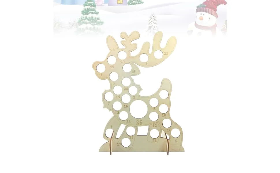 RORPOIR 1pc Chocolate Advent Calendar Christmas Table Decorations Xmas Chocolate Rack Wooden Ornaments - product information 2
