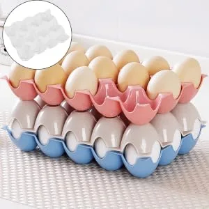 12 Egg Tray Food Tray Fridge Refrigerator Ceramic Egg Keeper Ceramic Egg Holder Bracket Ceramics - product information 2