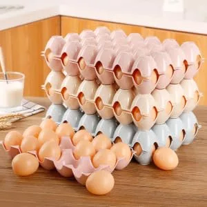 12 Egg Tray Food Tray Fridge Refrigerator Ceramic Egg Keeper Ceramic Egg Holder Bracket Ceramics - product information 3
