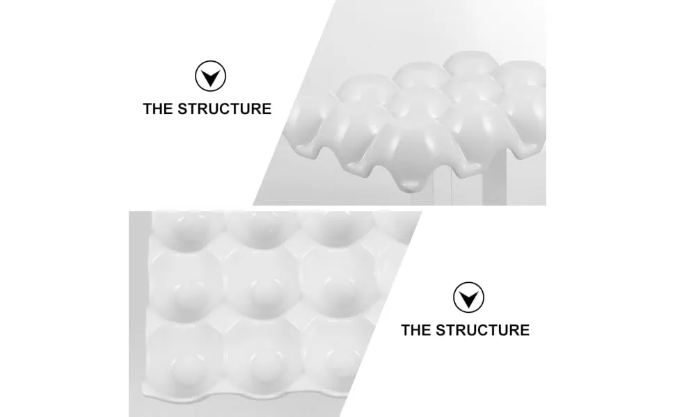 12 Egg Tray Food Tray Fridge Refrigerator Ceramic Egg Keeper Ceramic Egg Holder Bracket Ceramics - product information 4