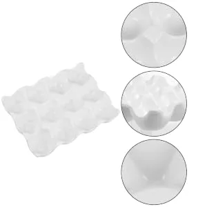 12 Egg Tray Food Tray Fridge Refrigerator Ceramic Egg Keeper Ceramic Egg Holder Bracket Ceramics - product information 5