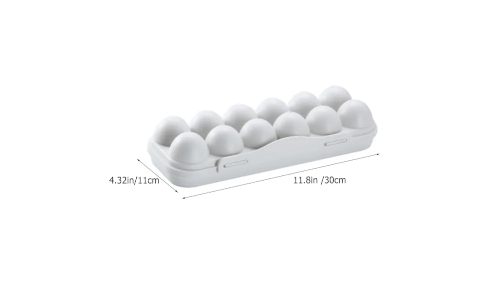 KOMBIUDA 2pcs Anti-Collision Damage Chicken Egg Tray for Refrigerator Egg Fridge Organizers re-usable Grey 30X11X6.5CM - product information 2
