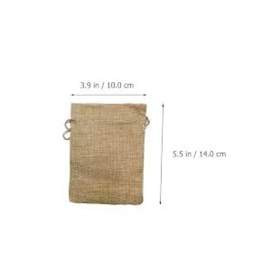 HAPINARY 24pcs Christmas Sack Candy Bags Advent Calendar Linen-like Cloth with Non-woven Lining - product information 1