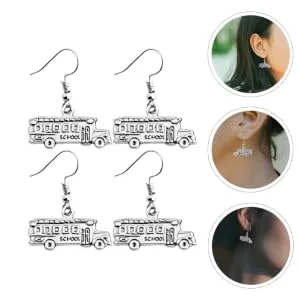 Operitacx 10 Pairs School Bus Earrings Student Student Unique Earrings Decorative Items - product information 3