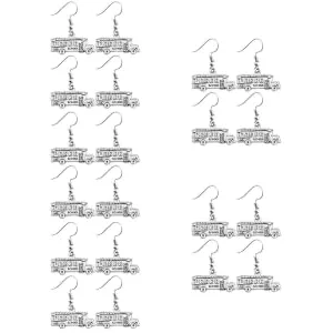 Operitacx 10 Pairs School Bus Earrings Student Student Unique Earrings Decorative Items - product information 7