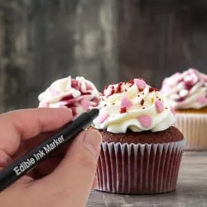 BRIGHTFUFU 2pcs Baking Pen Point Edible Baking Ink Pens Coloring Food Markers Food Coloring Pens Dual Plastic - product information 6