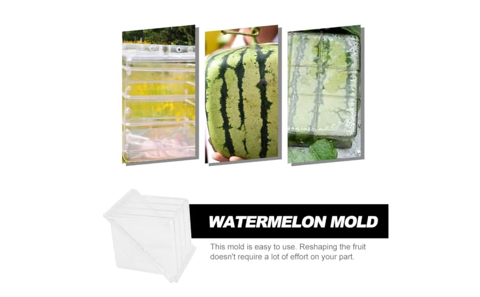 FUNOMOCYA Watermelon Shaping Vegetables Vegetable Vegetable Mould Large Moss Pole Watermelon Strawberry Ginseng Fruit 15x15cm Transparent - product information 6
