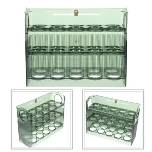 FUNOMOCYA Fridge Egg Organizer Egg Storage Box Eggs Egg Tray Drawers Organizer Egg Container for Refrigerator With Cover Crisper 25.2X19.5CM As Shown 1 - product information 1