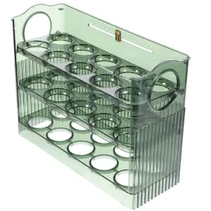 FUNOMOCYA Fridge Egg Organizer Egg Storage Box Eggs Egg Tray Drawers Organizer Egg Container for Refrigerator With Cover Crisper 25.2X19.5CM As Shown 1 - product information 5