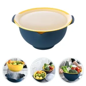 FUNOMOCYA Housewarming Ideas Drain Basket with Lid with Cover Cleaning Rack re-usable Housewarming Ideas - product information 2