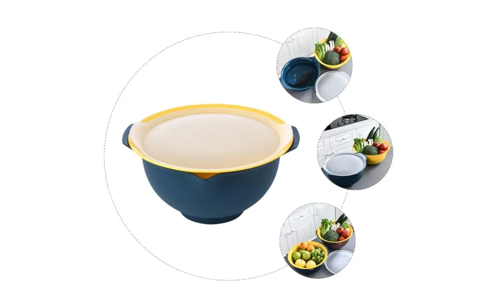 FUNOMOCYA Housewarming Ideas Drain Basket with Lid with Cover Cleaning Rack re-usable Housewarming Ideas - product information 6
