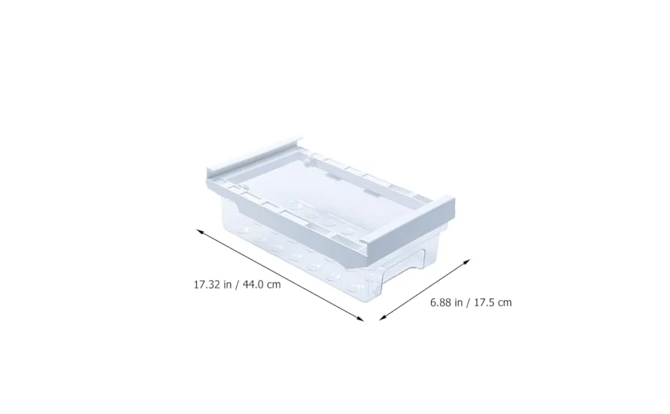 RORPOIR 1pc Refrigerator Storage Basket Clear Fridge Storage Container Fridge Food Keeper White re-usable - product information 1