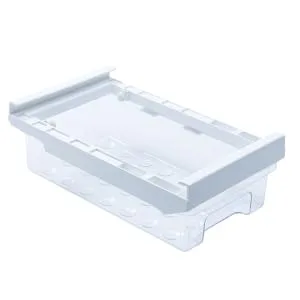 RORPOIR 1pc Refrigerator Storage Basket Clear Fridge Storage Container Fridge Food Keeper White re-usable - product information 2