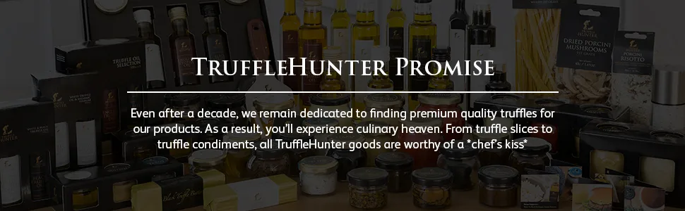 TruffleHunter - Black & White Truffle Oil Set - Extra-Virgin Olive Oil for Cooking & Seasoning - 2 x 250ml - Trufflehunter promise