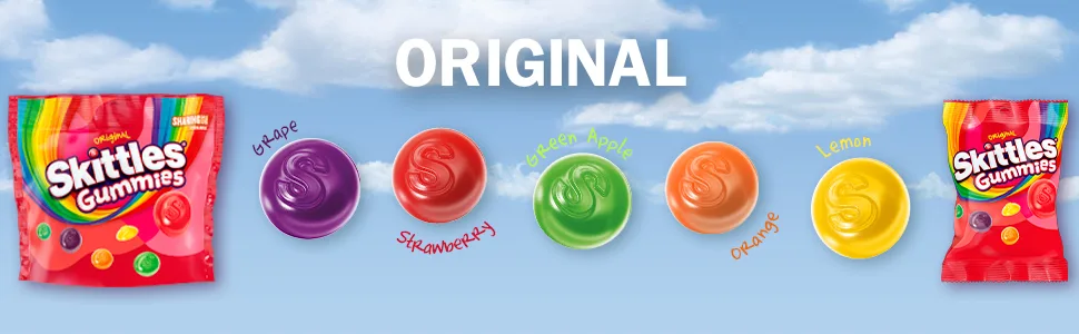 Skittles Original Gummies Gummy Candy TAKE Home Size 280G Bag 280 g (Pack of 1) Orignal Gummies - Christmas candy, Easter candy, Valentine candy, Skittles candy