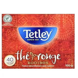Tetley Rooibos Red Tea - 40 Tea Bags 100 Grams Naturally Caffeine Free - product information 2