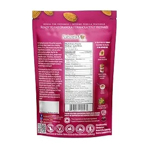 Nature's Mix Cranberry Maple Granola - Canadian Locally Made Cranberry Maple Granola 575 Grams dark red - Back