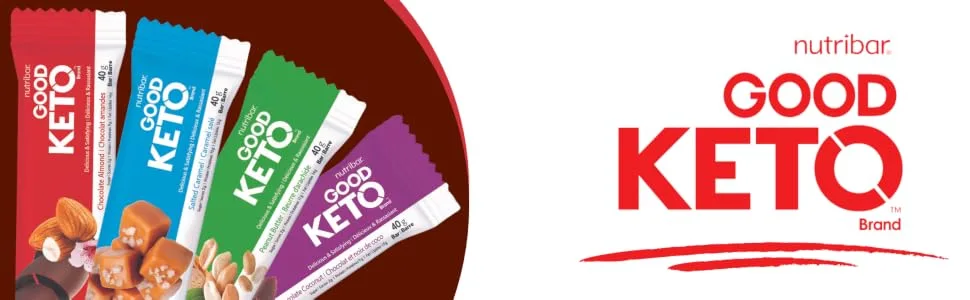 Nutribar Good Keto Bars Salted Caramel High Protein Low Sugar High Fibre Keto Friendly 4-count - Good Keto banner
