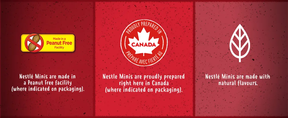 AERO Mini Bars Peanut-free Snack Milk Chocolate Bars with Tiny Bubbles Individually Wrapped Made in a Peanut-free Facility Natural Colours & Flavours Prepared in Canada 182 g - product information 3