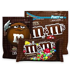 M&M'S Milk Chocolate Candy Celebration Size Share Bag 1kg Milk 1kg - side image