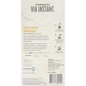 Starbucks Via Instant True North Blend Blonde Roast Coffee 8 Count & Medium Roast Premium Instant Coffee 90 g - product information 1