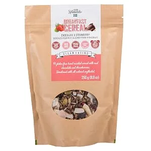 Clean Eating Keto-Friendly Breakfast Cereal - Chocolate & Strawberry 500 Grams - kz clean eating chocolate strawberry muesli low carb breakfast cereal