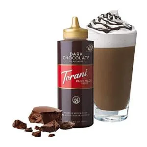Torani Peppermint Flavour Syrup 750 Milliliter & Dark Chocolate Squeeze Sauce 16.5 Fluid Ounce - product information 2