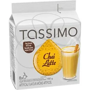 Tassimo Chai Tea Latte Single Serve T-Discs 180g (Pack of 5) & Nabob Latte Coffee Single Serve T-Discs 263g - product information 1