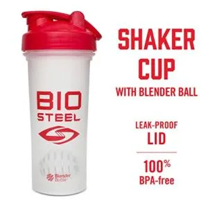 BioSteel Whey Protein Isolate Powder (Chocolate) + Shaker Cup with Wire Whisk Blender Ball - product information 2