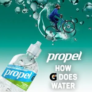 Propel Berry enhanced water with Gatorade electrolytes 591 mL bottles 12 pack (Package May Vary) - Propel Enhanced Water Beverage